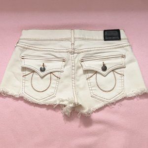 True Religion denim shorts, size 26